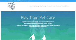 Desktop Screenshot of playtimepetcare.net